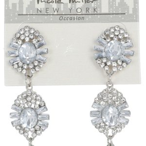 Linear Gem Drop Earrings