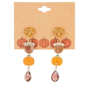 Harvest Pumpkin Drop Earrings