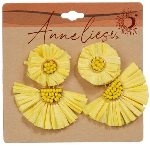 Raffia Fan Drop Earrings