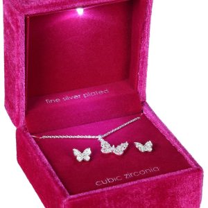 2 Pc Butterfly Earrings & Necklace Set