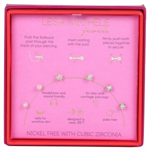 3 Sets of Stud Earrings