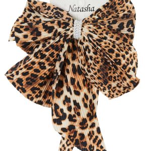Leopard Print Flowy Hair Bow