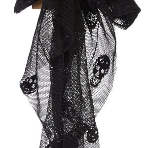 Halloween Skeleton Lace Hair Bow