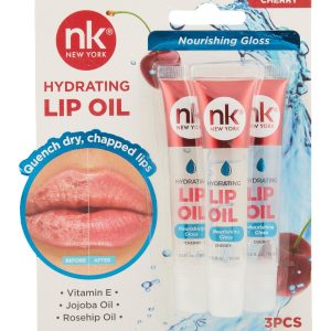 3 Pk Rose Hydrating Lip Oil