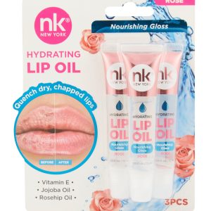 3 Pk Rose Hydrating Lip Oil