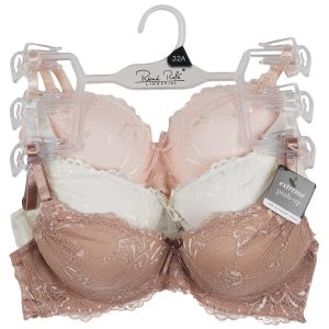 Women's 3 Pk Lace Push Up Bras