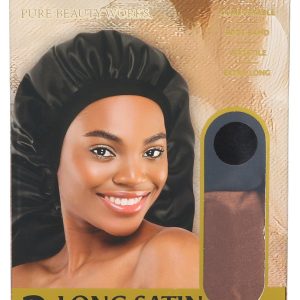 2 Pk Long Satin Braid Bonnet