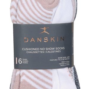 Women's 6 Pk Cushioned No Show Socks