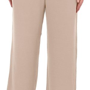 Women's Solid Wide Leg Pull On Pants