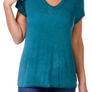 Women's Solid V-Neck Top
