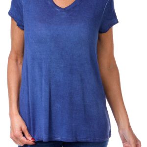 Women's Solid V-Neck Top