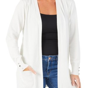 Women's Rib Knit 2-Pocket Cardigan