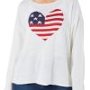 Women's Americana Heart Knit Sweater