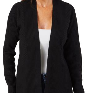 Women's Solid Open Front Sweater
