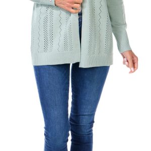 Women's Solid Open Front Cardigan