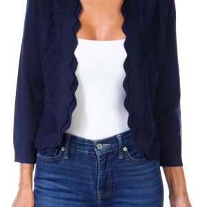 Women's Solid Open Front Cardigan