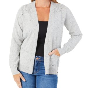 Women's Button Hem 2-Pocket Cardigan