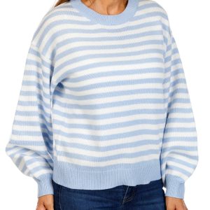 Women's Stripe Print Pullover Sweater