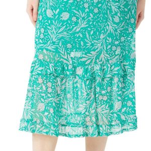 Women's Floral Print Mesh Skirt