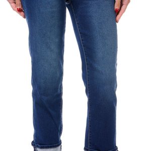 Women's Straight Leg Roll Cuff Jeans