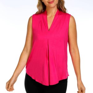Women's Sleeveless Pleated Top