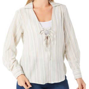 Women's Stripe Print Top