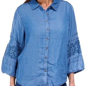 Women's Chambray Denim Top