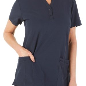 Women's 2-Button Solid Uniform Top