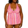 Women's 2 Pc Tankini Swimsuit Set