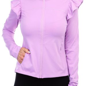 Women's Active Solid Zip Up Golf Jacket