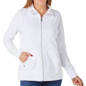 Women's Solid Zip Front Jacket