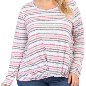 Women's Stripe Print Top