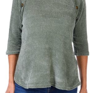 Women's Solid Chenille Knit Top