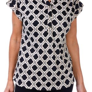 Women's Quatrefoil Print Top