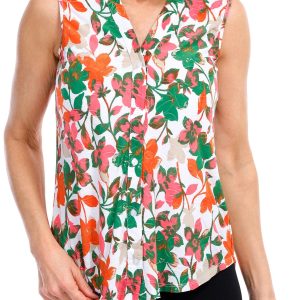 Women's Sleeveless Floral Print Top