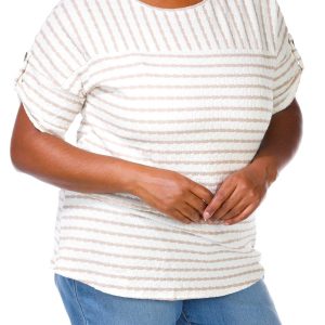 Women's Plus Stripe Print Top
