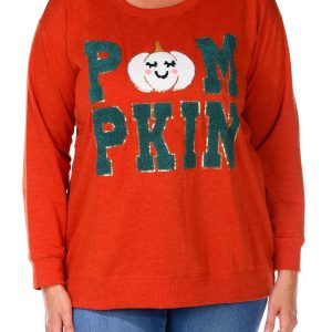 Women's Plus Fall Pumpkin Sweatshirt
