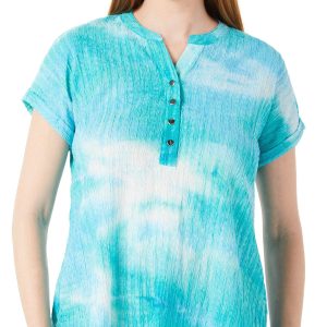 Women's Petite Tie Dye Top