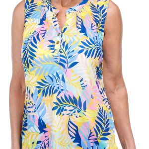 Women's Petite Sleeveless Floral Print Top