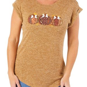 Women's Petite Harvest Pumpkin Patch Casual Top