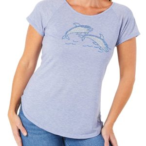 Women's Petite Jeweled Dolphin Top