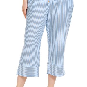 Women's Petite Stripe Print Capris