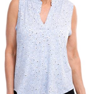 Women's Sleeveless Floral Print Top