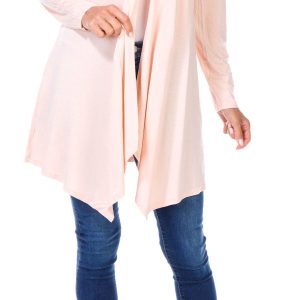 Women's Solid Drape Front Cardigan