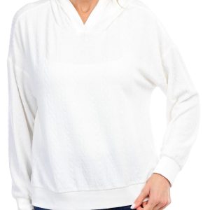 Women's Solid Hooded Top