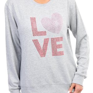 Women's Studded Love Front Sweatshirt
