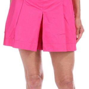 Womens Solid Pleated Skort