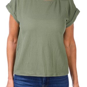 Women's Solid Rubbed Top