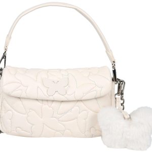 Quilted Butterfly Flap Satchel