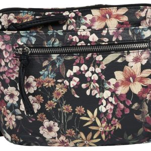 Floral Double Zip Crossbody